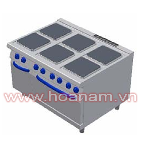 Electric range with 6 square plates-electric oven