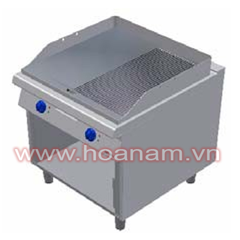 Fry top 1 modul-1/2smooth 1/2grooved plate chromiu