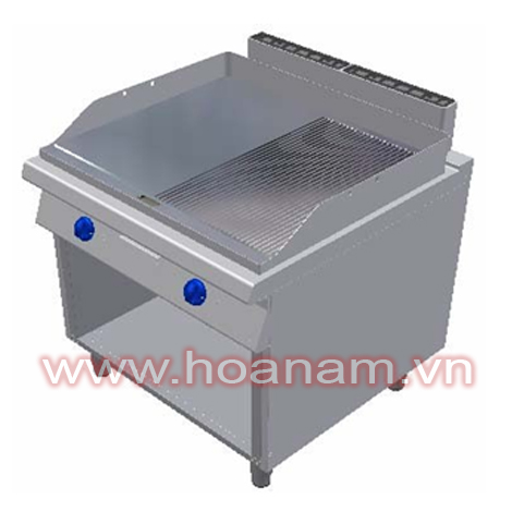 Fry top 1 modul 1/2smooth 1/2grooved plate 