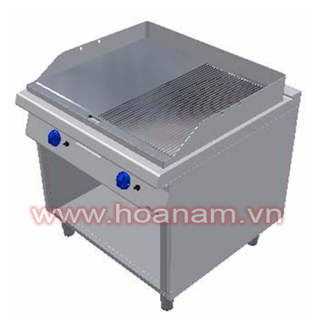 Fry top 1 modul-1/2smooth 1/2grooved plate