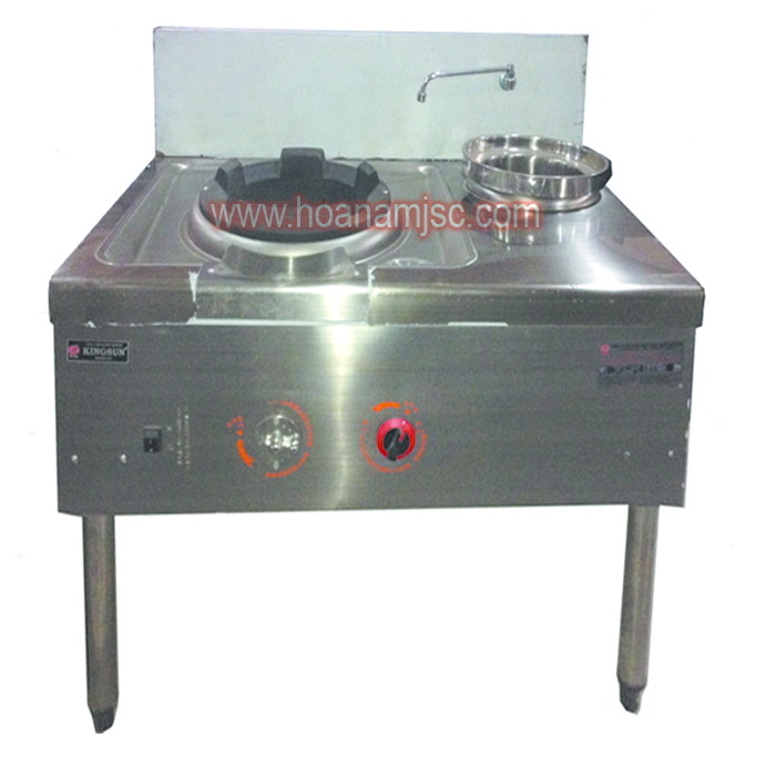 Bếp Á 1 hộc 1 bầu nước có kê chảo và bồn nước