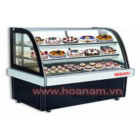 Tủ trưng bày bánh kính cong 2.4m đen