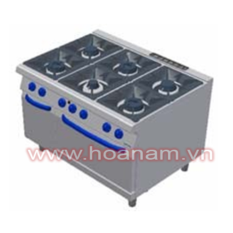Cooking range 6 burners-electric oven G0243