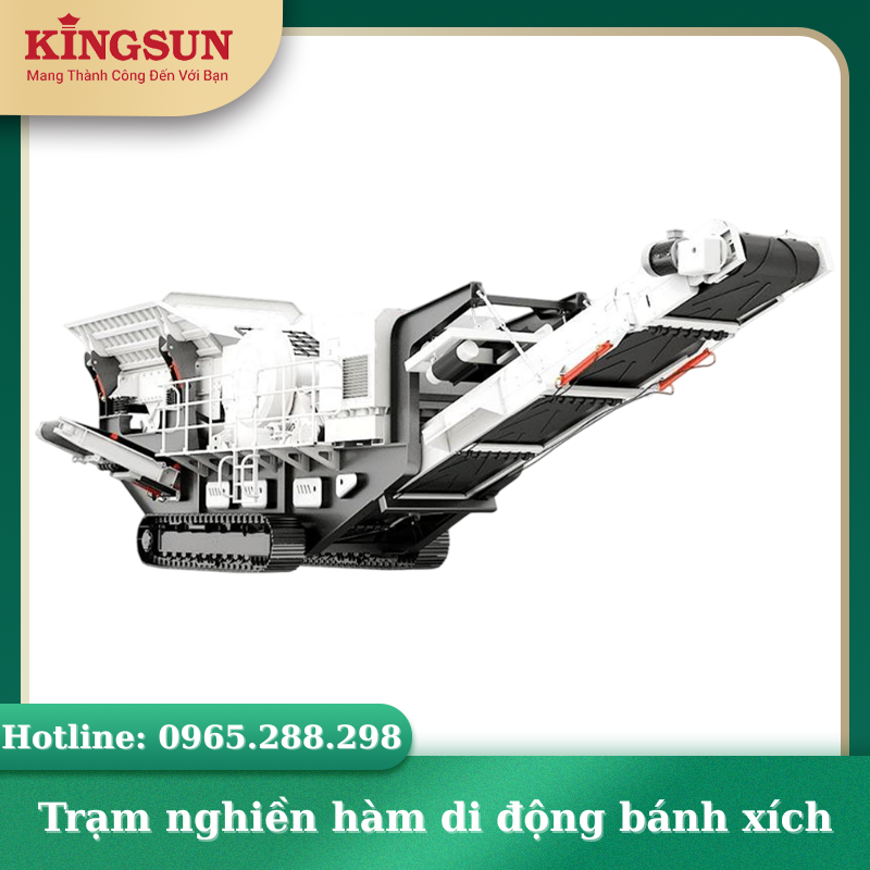Trạm Nghiền Đá Di Động Bánh Xích 200m³/h - KingSun