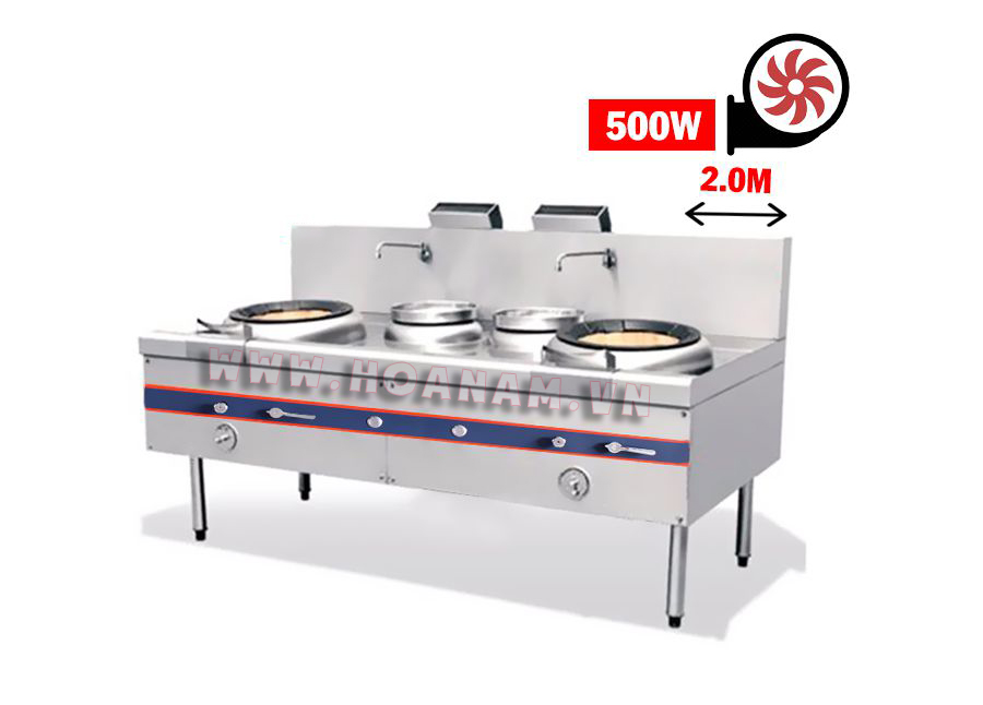 Bếp Á 2 Họng 2 Bầu Nước